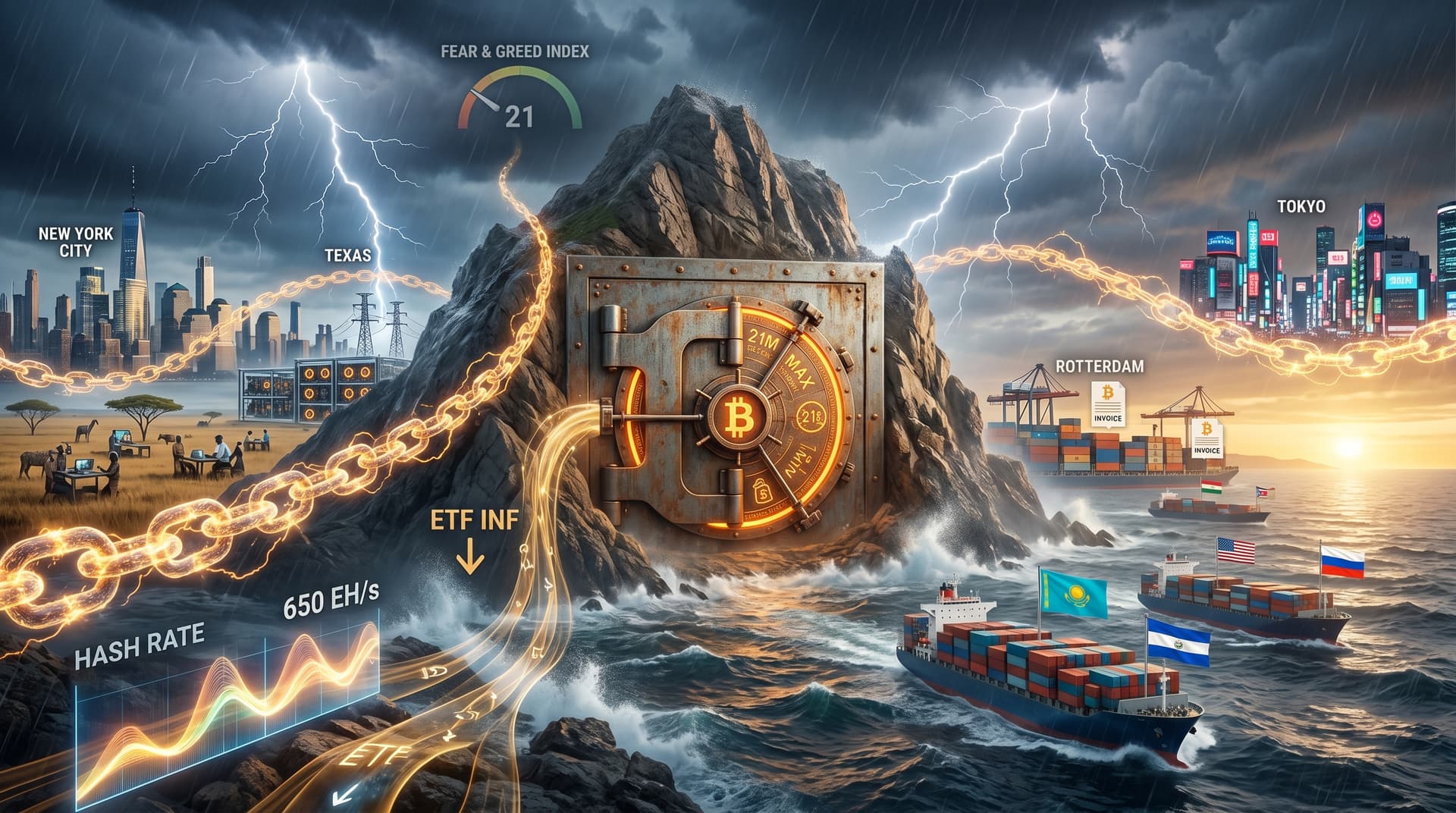 Motley Fool Names Bitcoin Safest Cryptocurrency at USD 74,592 Amid 21 Fear Index