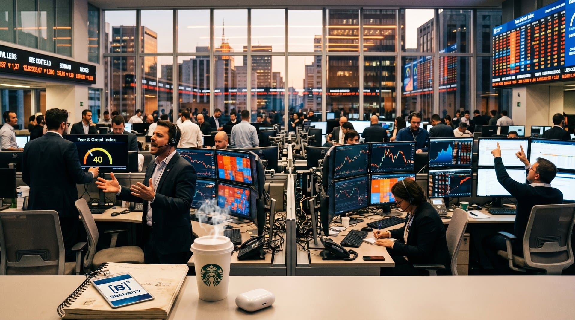 São Paulo FX trading floor with multi-monitors showing crypto prices, remittance charts, and terminals in modern global finance environment