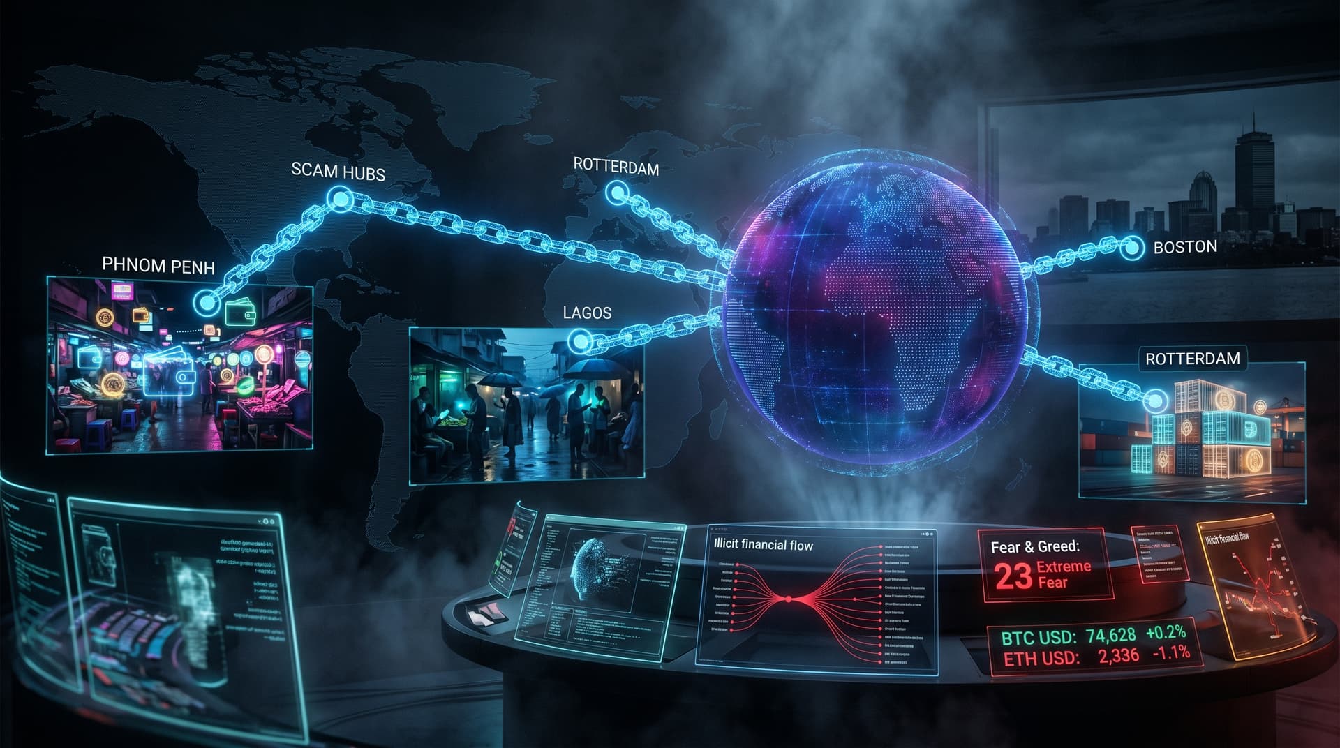 Crypto Scams Surge: USD 2.9B Losses via Blockchain Anonymity, Fear Index at 23