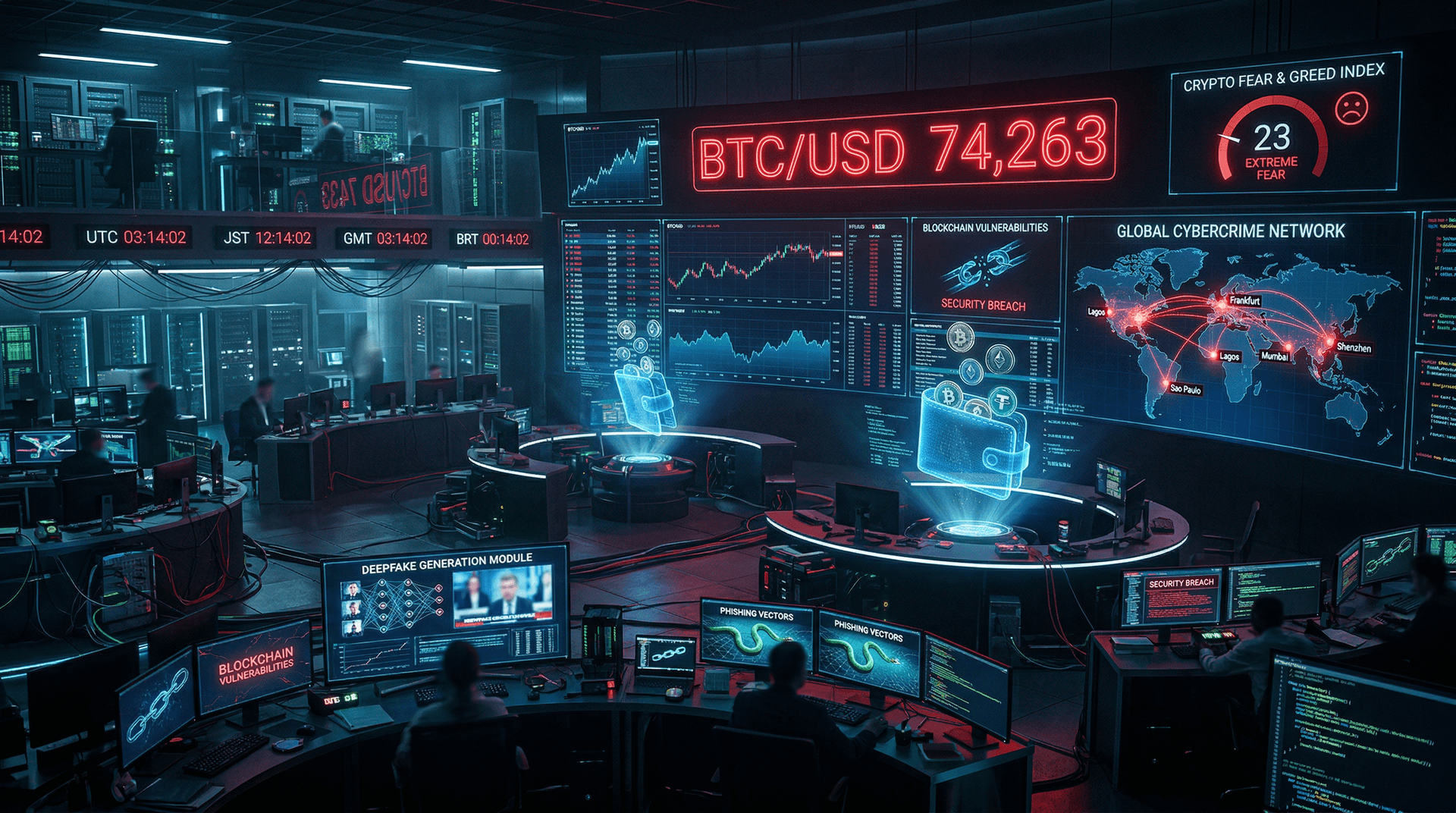 Crypto Scams Surge 35% Globally: Bitcoin USD74K Fear 23